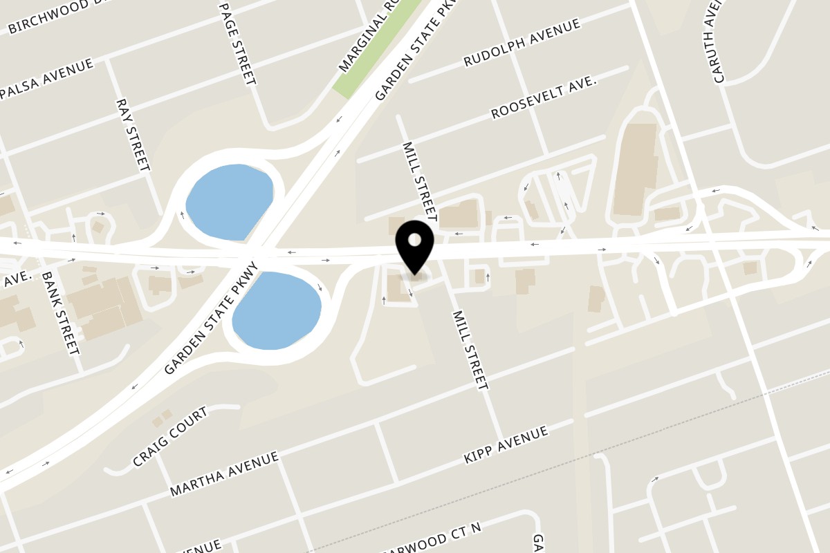 Map showing the location of It's WAAO! Elmwood Park on 206 US-46 in Elmwood Park